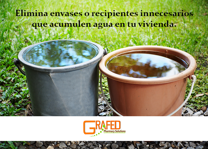 GrafedPharmacy's tweet photo. #TipGrafed: Elimina envases o recipientes innecesarios que acumulen agua en tu vivienda. #Zika #ZikaVirus https://t.co/D5rJg6PGjY
