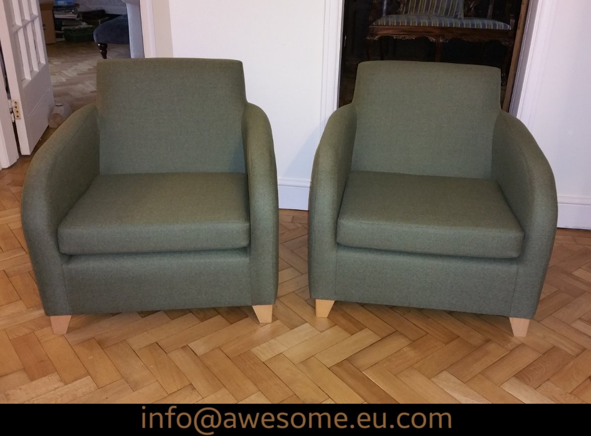 Arm chairs #reupholstered in a natural wool fabric for our friends over at juliemaclean.com
Interior design