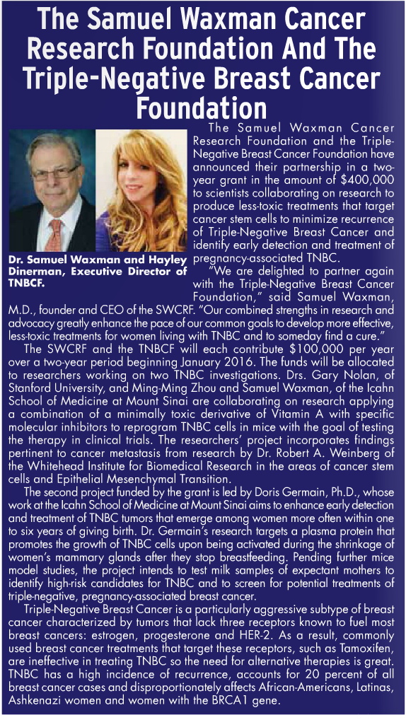 WaxmanCancer's tweet image. Thanks to The Independent for covering our joint #TNBC research grant with @TNBCFoundation! @HamptonDazeMag