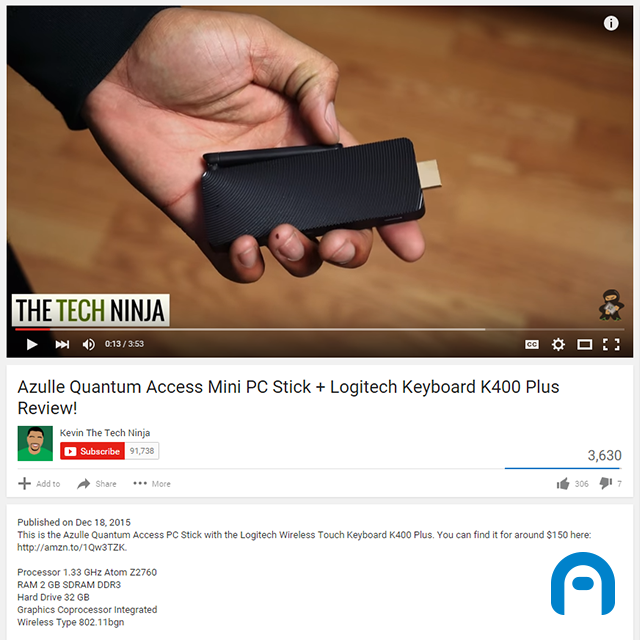 azulletech's tweet photo. Elegant review of the #QuantumAccess by Kevin The Tech Ninja! https://t.co/CS00q0Jqki #miniPCstick #cooltech https://t.co/WixuiV2cv1