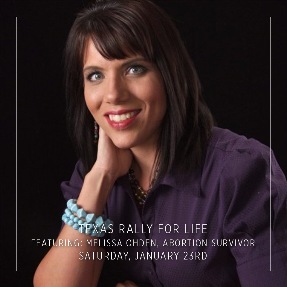 Excited to have abortion survivor <a href="/melissaohden/">Melissa Ohden</a> as our featured speaker! You won't want to miss her powerful story!