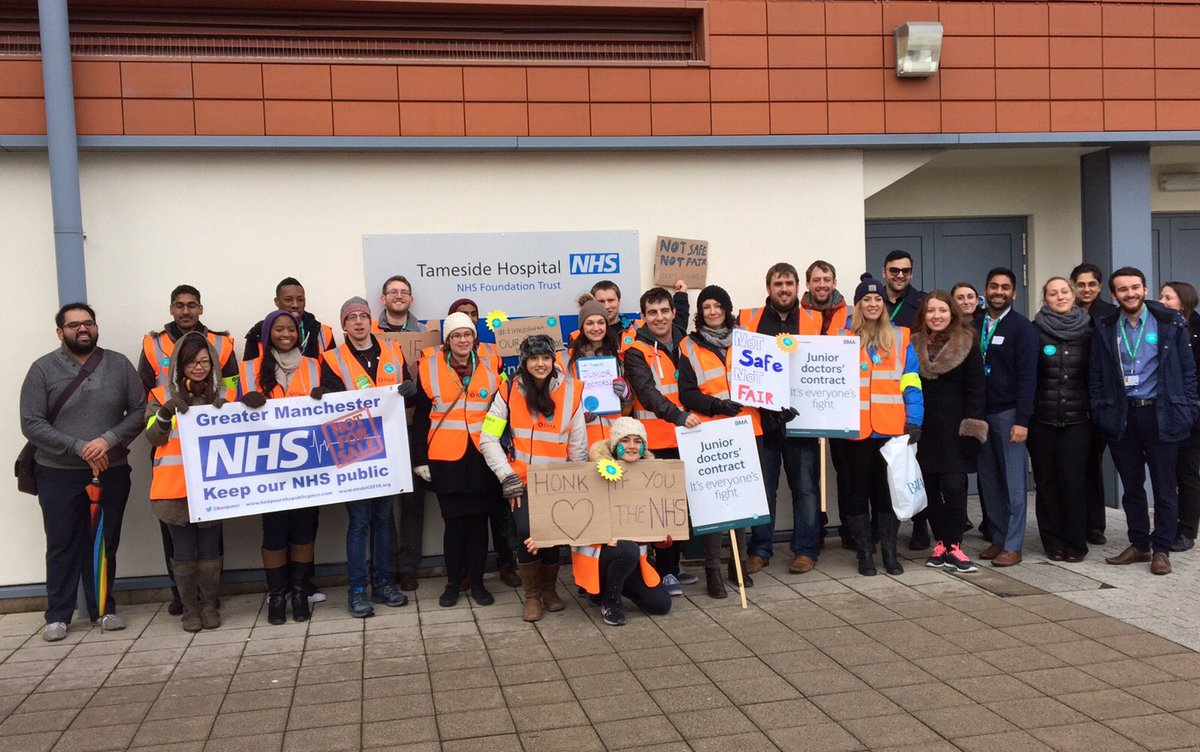 HuffPostUK's tweet photo. We asked junior doctors why they went on strike today https://t.co/hYkl2eebJq https://t.co/iq6FWnc6CT