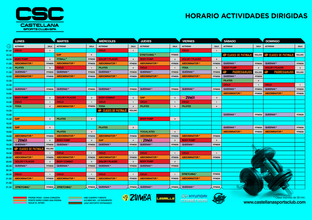 YooFitMadrid's tweet photo. No conocéis los horarios de nuestras actividades dirigidas? Aquí va! (para que os programéis) #castellanasportsclub https://t.co/1OfrQbExqw