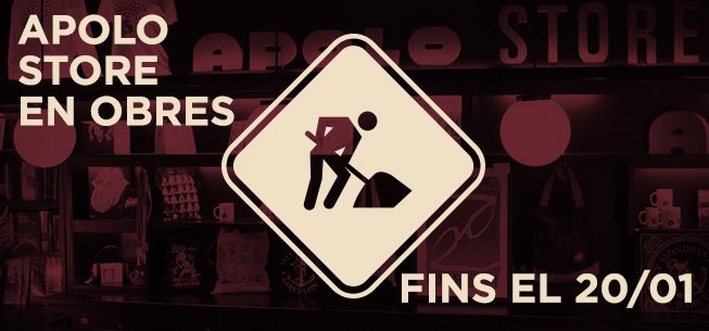 ApoloStore's tweet image. Estem d'obres fins d'aquí a deu dies, aquesta setmana haureu de sobreviure sense @ApoloStore.Sabem que és difícil...