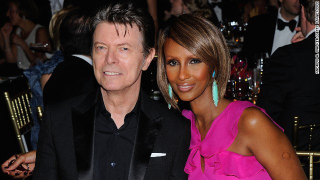CNN's tweet photo. David Bowie and Iman: A glamorous love story https://t.co/RMOUe1IiUy https://t.co/ymBJ5fBhHe