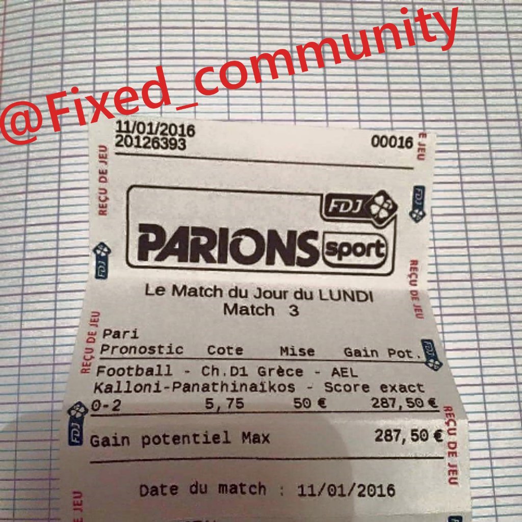 Fixed_Community's tweet image. Une côte à 5.75 pour bien débuter la semaine ✔✔✔#ParionsSport #RealMoney
