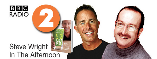 juicemaster's tweet photo. Turn over to @BBCRadio2 now! I'm on with Steve Wright talking 5:2 Juice Diet. 88-91FM #juicewithjason https://t.co/Yth3tiR3Lp