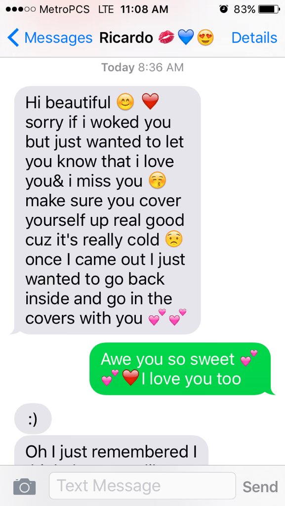 A year and 8 months and I still be getting cute as text like this 😍😘❤️🙈 #loveis #strong #honey #cutetext