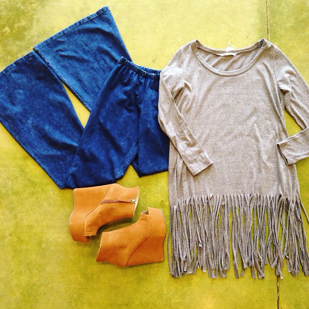 shopLBVBoutique's tweet image. fringe &amp;amp; the comfiest flare pants you'll ever have!! #shoplbvb #lbvbgirls