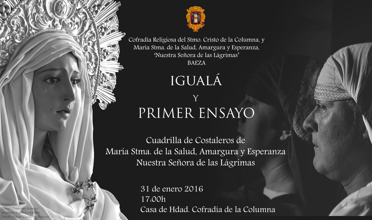 "Igualá" y primer ensayo de la cuadrilla de Costaleros de Ntra. Sra. de las Lágrimas. Domingo 31 de enero.
