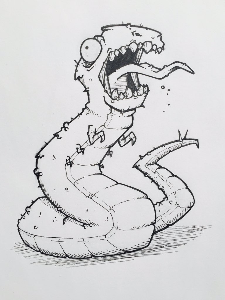Monster Snake Drawing