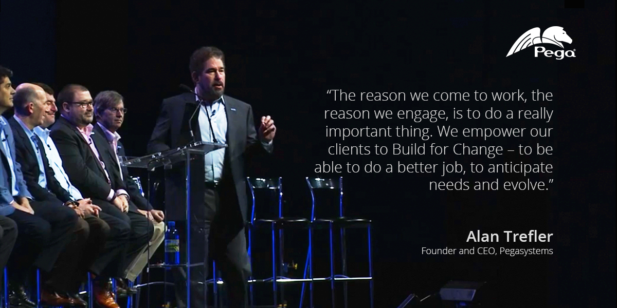 pega's tweet photo. Inspiring words from our Founder and CEO, Alan Trefler. https://t.co/BLokfH5DPa