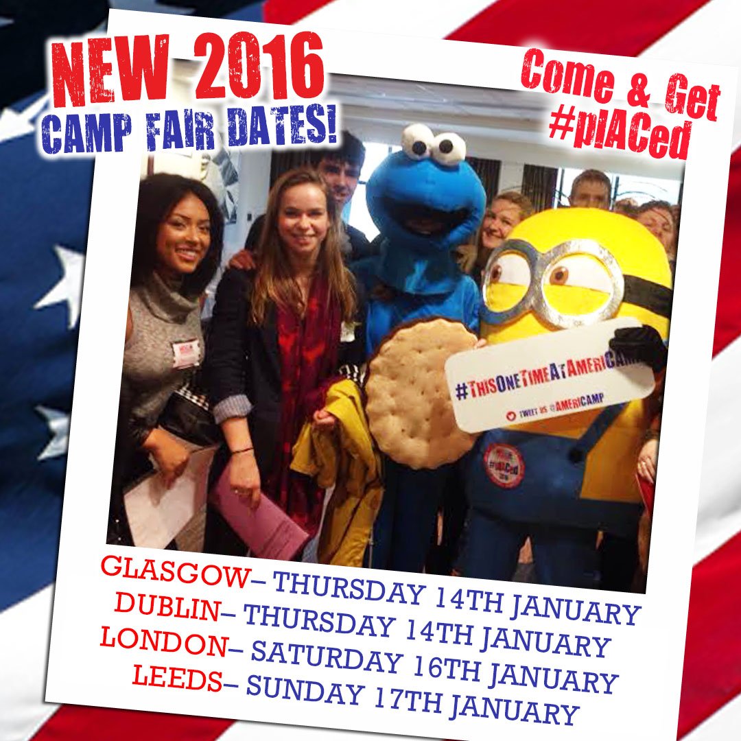 We're so excited! It's not too late to sign up for our Fairs 😍 Your dream job awaits... americamp.co.uk/about/camp-fai… x