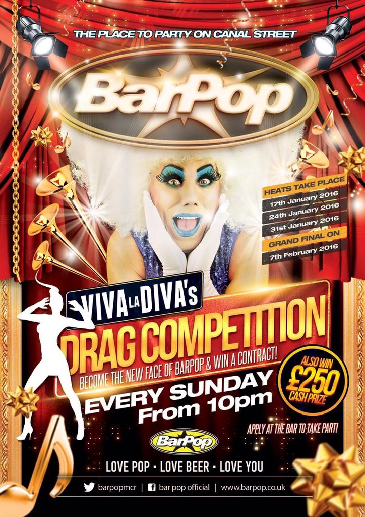 jonpop's tweet image. Bar Pop looking for a new face for 2016.