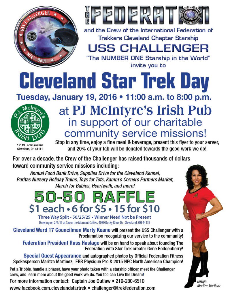 Cleveland Star Trek Day 2016 – Tuesday, January 19th pjmcintyres.com/?p=2191