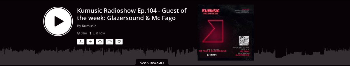 Kumusic_News's tweet image. Hi guys, listen the #KumusicRadioshow #Ep104 reloaded with @MCFAGO &amp;amp; @glazersound ! Enjoy: bit.ly/1KbuJ23