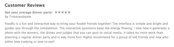 FoodFuApp's tweet image. Do #foodies like to play #FoodFu? Don't take our word for it... #cooking #app #review #quote bit.ly/foodfuitunes