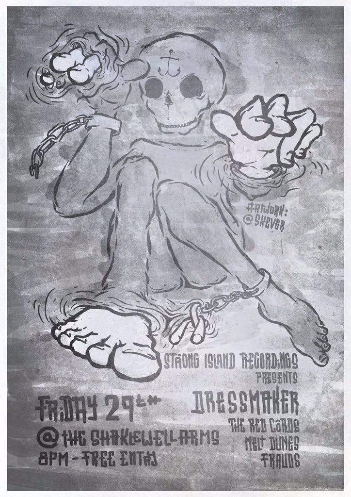 <a href="/ShacklewellArms/">The Shacklewell Arms</a> w/ <a href="/dressmakerband/">dressmaker</a> <a href="/theREDCORDSuk/">The Red Cords</a> @fraudstweet <a href="/StrongIslandRec/">StrongIslandRec</a> Put this one in your fun diary.
