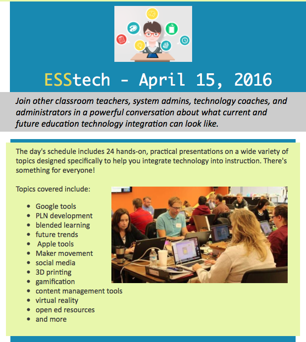 ESSDACK's tweet photo. Awesome learning, great door prizes, snacks, and fun! @GingerLewman @perezhasclass #ESSTECH https://t.co/hxI1ASaQY9