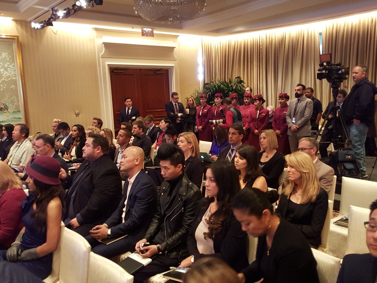 destinationlux's tweet photo. .@qatarairways press conference #latogether #destinationluxury https://t.co/VyQUgK0j27