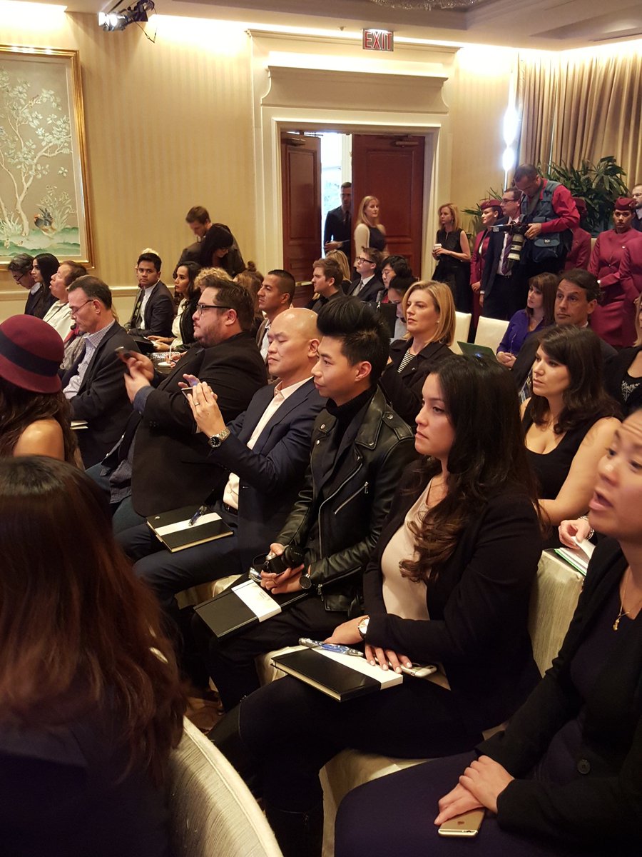 destinationlux's tweet photo. Spotted @my_belonging at @qatarairways press conference #latogether #luxury https://t.co/7MOMQ462lH