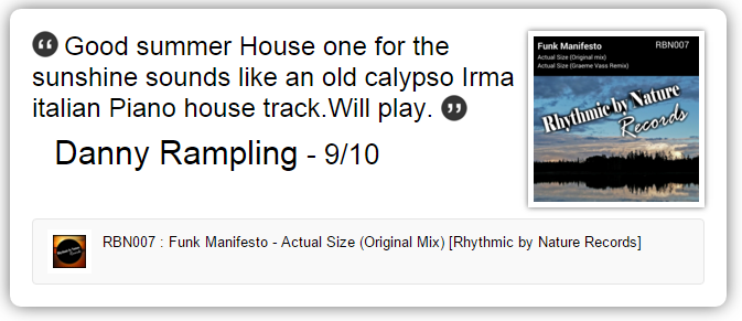RbNRecords's tweet photo. @stuzy77 Funk Manifesto -  Actual Size 
Out next month #rhythmicbynature! #pianohouse #housemusic https://t.co/J3jlt5BrYa