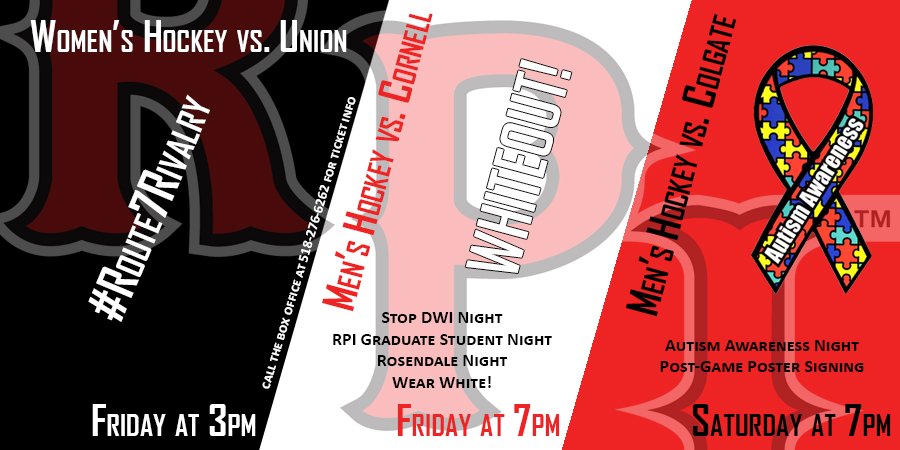 RPI_Hockey's tweet photo. Three-game weekend at the @RPI_HFH! Come out and support @RPI_WHockey prior to our game against Cornell on Friday! https://t.co/mEshdes7T1