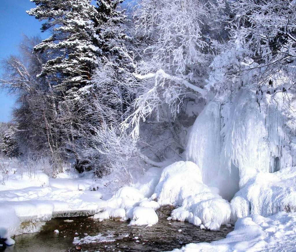 Водопад Плакун Пермь зимой