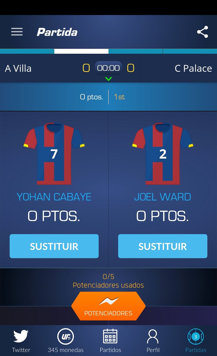 GabiSR4's tweet photo. Acabo de seleccionar a Yohan Cabaye el Joel Ward en @UltimateFanLive para el #avfc contra #cpfc https://t.co/LRmTfR8zDk