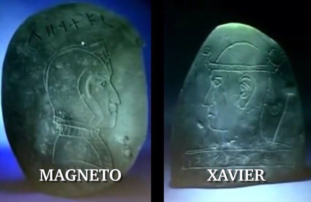 Either ancient civilization were X-Men fans, or Charles Xavier and Magneto really existed a millennia ago.