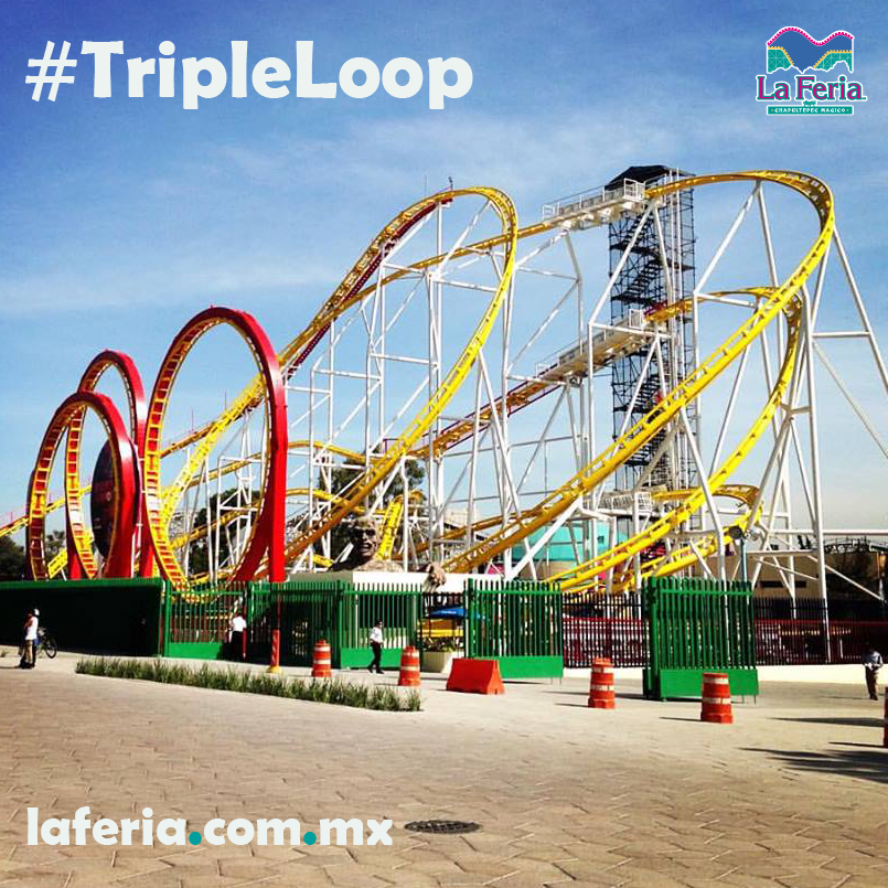 LaFeriaDeChapu's tweet image. El #TripleLoop son 3 vueltas de 360° donde alcanzas más de 70km/hr #AmoChapultepecMágico #LaFeriaDeChapultepec