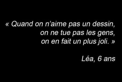 OuestFrance's tweet photo. La phrase du jour, par la rédaction de Vannes.
Léa, 6ans.
#JeSuisCharlie https://t.co/eRiIpXunef