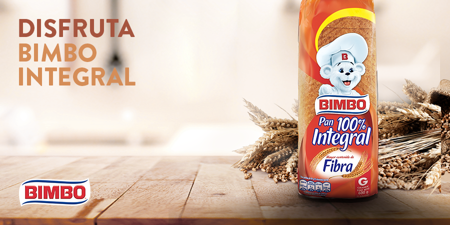 ¿Ya probaste Bimbo Integral? Contiene la mayor cantidad de fibra por rebanada. Cuida a tu familia, consiéntelos.