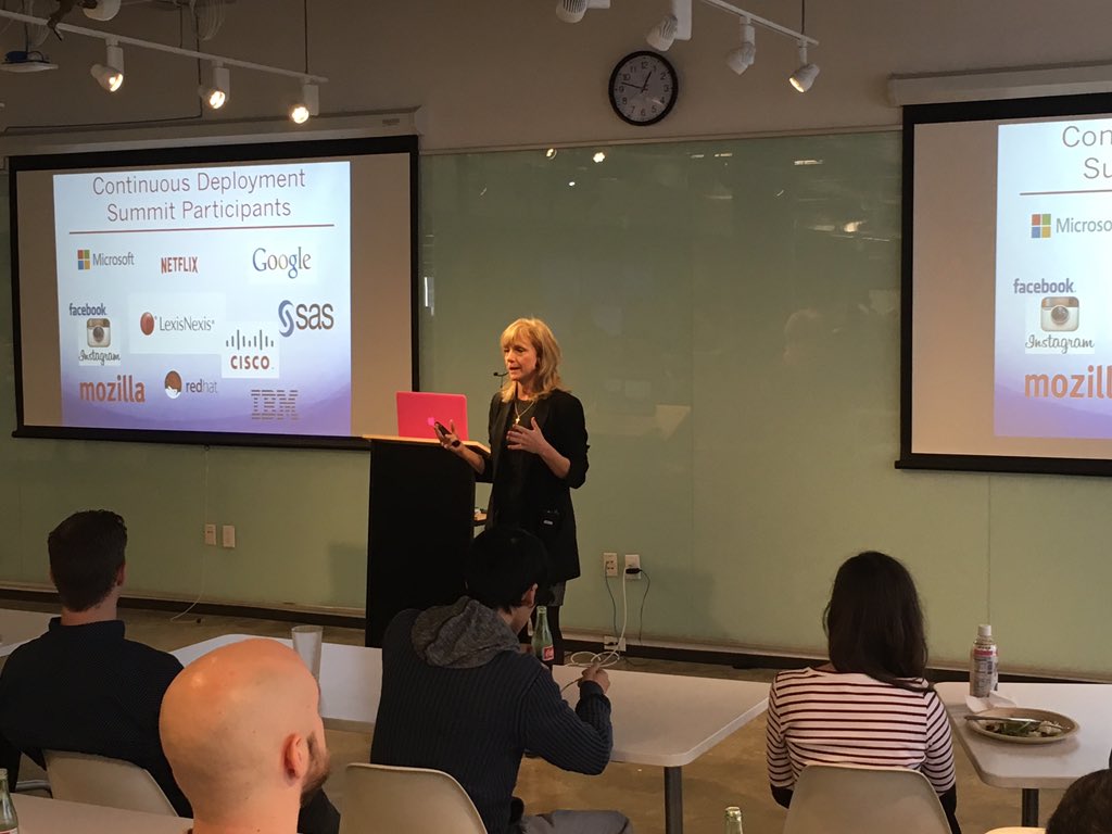 maximilien's tweet image. Hosting Dr Laurie Williams @NCState talking to PairProgramming/TDD-infected @PivotalLabs about #ContinousDeployment
