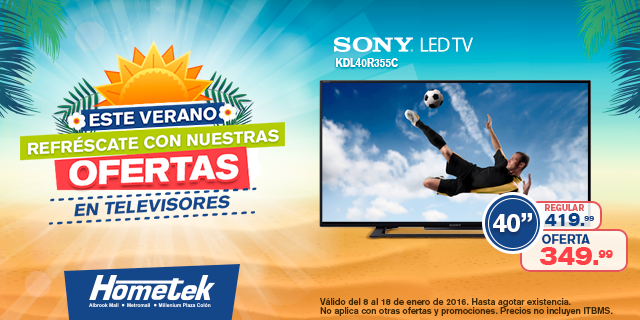 HometekPanama's tweet photo. Este verano es para relajarse con los mejores partidos ¡Aprovecha porque extendimos nuestras ofertas en televisores! https://t.co/wBFf0IPn0o