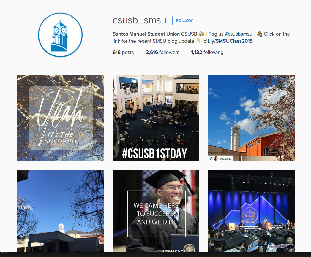 CSUSB_SMSU's tweet image. We&apos;re on Instagram too! Follow us @CSUSB_SMSU. Explore the student union with us! #CSUSBSMSU #CSUSB