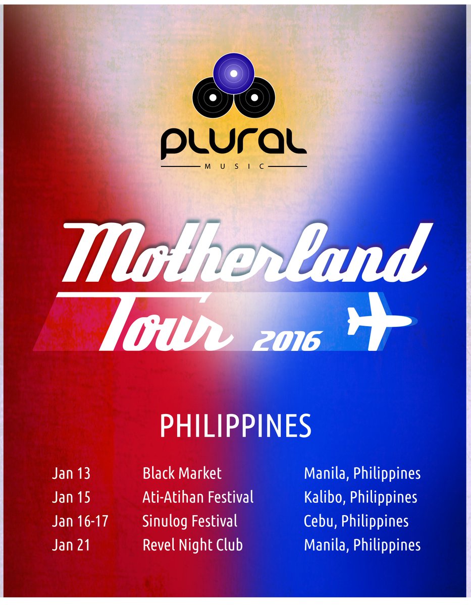 pluralmusic's tweet image. If you&apos;re in the Philippines, make sure to attend one of our #MotherlandTour2016 stops! #PluralMusic #openformatDJs