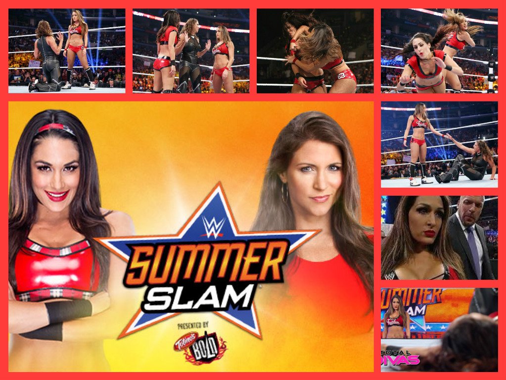 bellawtwins's tweet photo. Summers Slam #nikkibella #StephanieMcmahon #TripleH #briebella #bellaarmy #brievssteph #summerslam #heelnikki https://t.co/PSxAj5rwzs