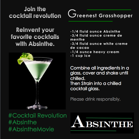 #CocktailRevolution Reinvent your favorite cocktails with #Absinthe.
Try our recipe for The Greenest Grasshopper.