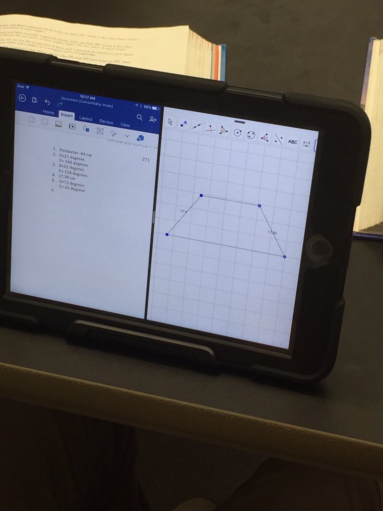 jbaker000's tweet photo. Great opp. to see McBride students using GeoGebra app to illustrate quadrilaterals today. #tangiblemath https://t.co/sN4yLaPamx