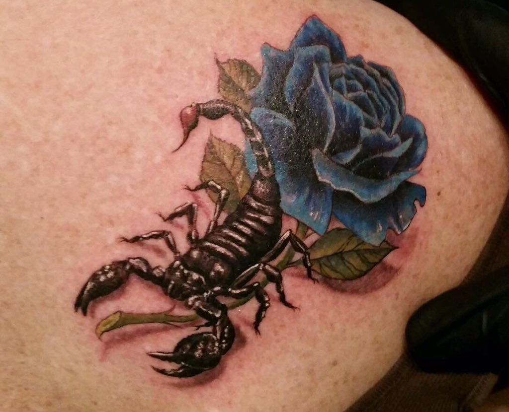 Buy 3 Black Scorpions and Rose Best Temporary Tattoos Online in India  Etsy