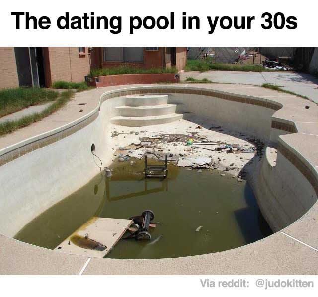 MensHumor's tweet photo. The dating pool in your 30's... https://t.co/YJBDCdEkXp