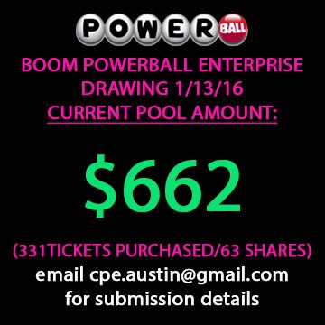 SlackerMagazine's tweet photo. #PowerballPool BOOM! Mo Money! JOIN NOW! Pool is growing! #InItToWinIt #ATX https://t.co/Jo6oGqO1Jf