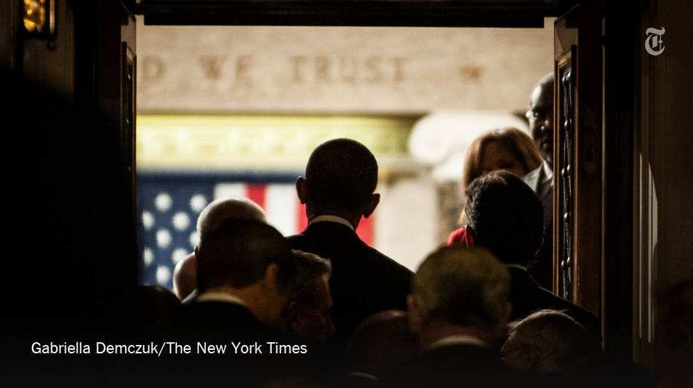 nytimes's tweet photo. Obama will give his final #SOTU address tonight. Look back at all of his annual speeches https://t.co/rbbWmqEyiV https://t.co/9GUtiZvIzq