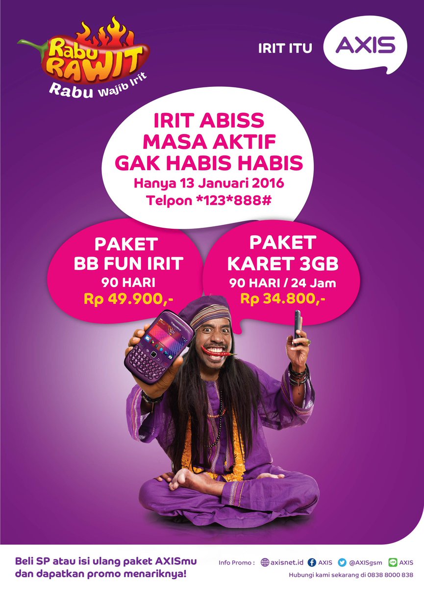 kotaindramayu's tweet photo. Cmn hari ini, Mau yg IRIT banget & masa AKTIF gak habis-habis? Cek di *123*888# #raburawit #iritituaxis @XLSoMeCRB https://t.co/7WzxaOYyni