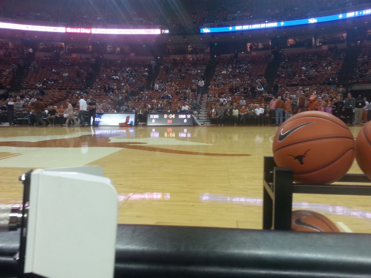 BrianGramling's tweet photo. No Uecker seats tonight. Pumped to be working courtside for Iowa State-Texas on ESPN2 shortly... https://t.co/td7AaiMxR2