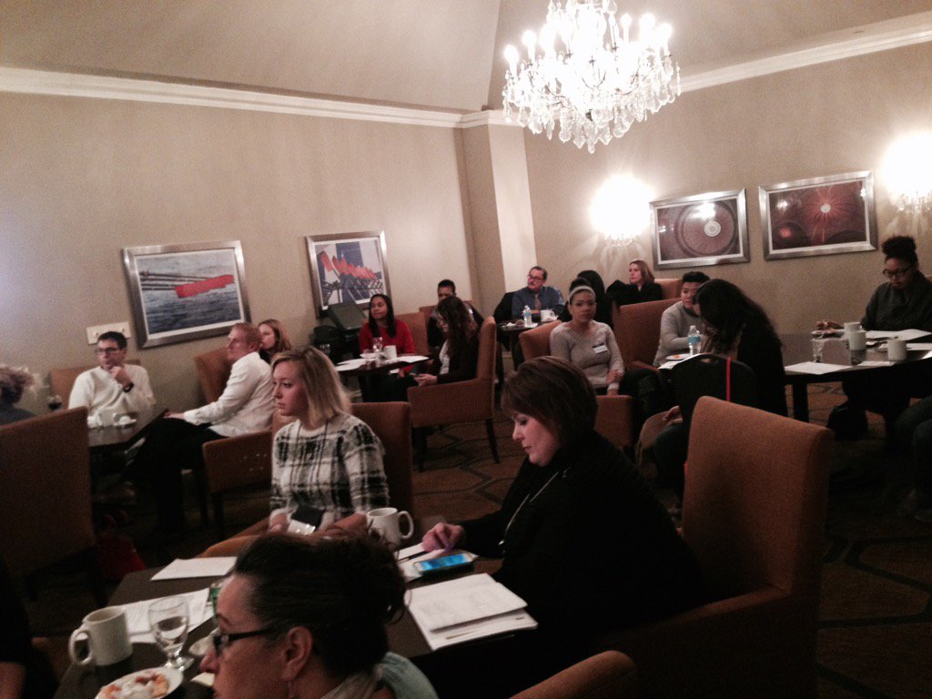 Wedding Professionals engaged in a great presentation about email marketing from <a href="/gonggongcomm/">Gong Gong</a> #cbus #weddingpros