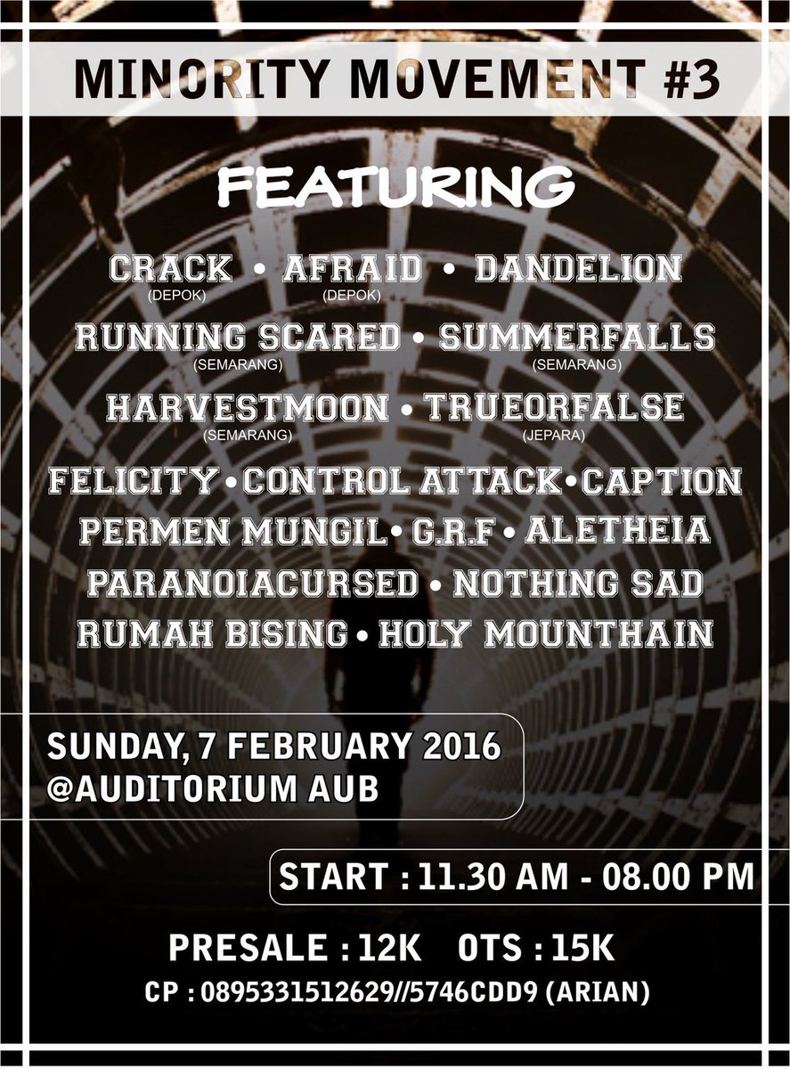 Minority Movement #3 | <a href="/CRACK13DC/">CRACK</a> <a href="/AfraidHC/">AfraidHC</a> @dandelionsoc <a href="/RunningScared/">running</a> | 7 Feb 2016 | Gd  Aub Solo | @AkuErvan