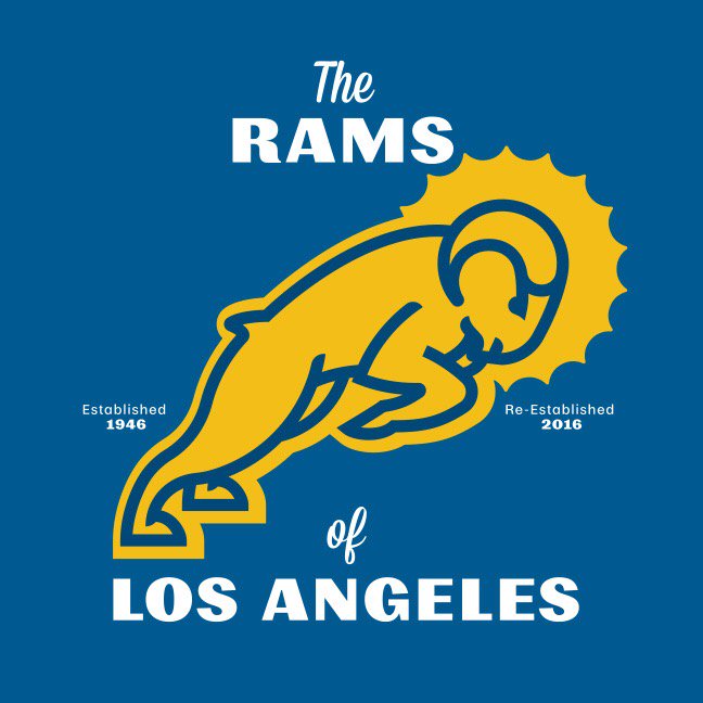 BrianLindstrom_'s tweet photo. Welcome back home, Los Angeles Rams!!! Established 1946, Re-Established 2016. https://t.co/hqSW6bCbTo