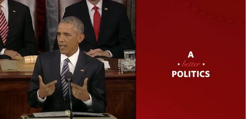 BostonGlobe's tweet photo. Obama at #SOTU: "We've got to make it easier to vote, not harder." Watch live: https://t.co/xidSUPZ356 https://t.co/MkDzpRWjuM